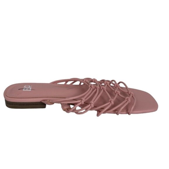 Nordstrom BP Pink Strappy Slides Sandals Size 5.5 Knotted Straps Piper Strappy - Picture 11 of 11